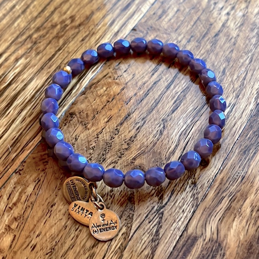 Alex and Ani Glam Wrap Bracelet Purple Amethyst